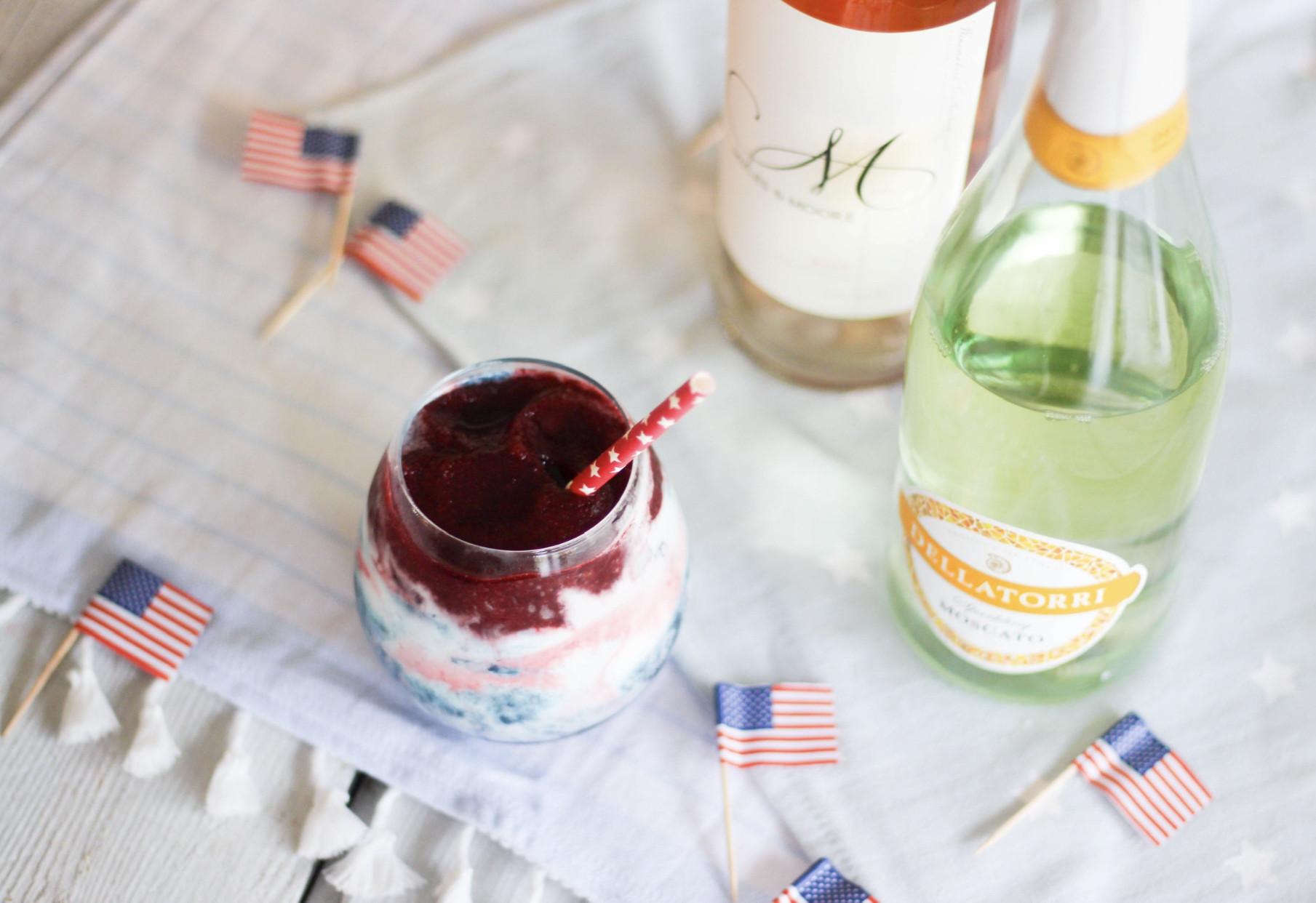 Red, WINE, + Blue Slushie