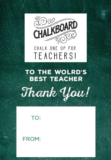 Chalkboard Wine: Gift Tags for Teachers!